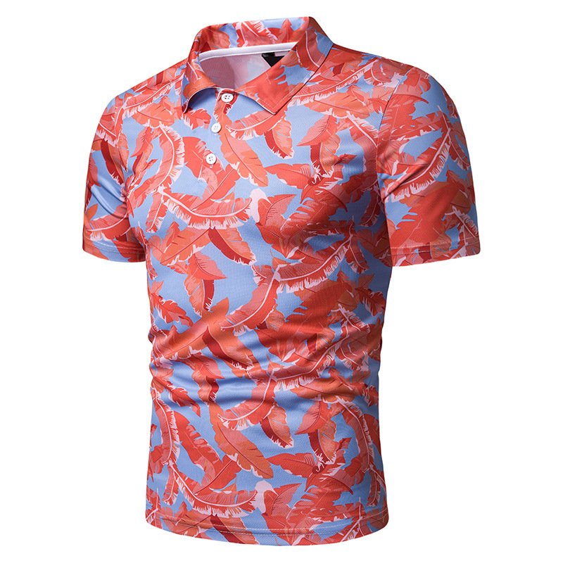 Summer cross-border new 3D printing summer men's beach style short-sleeved t-shirt